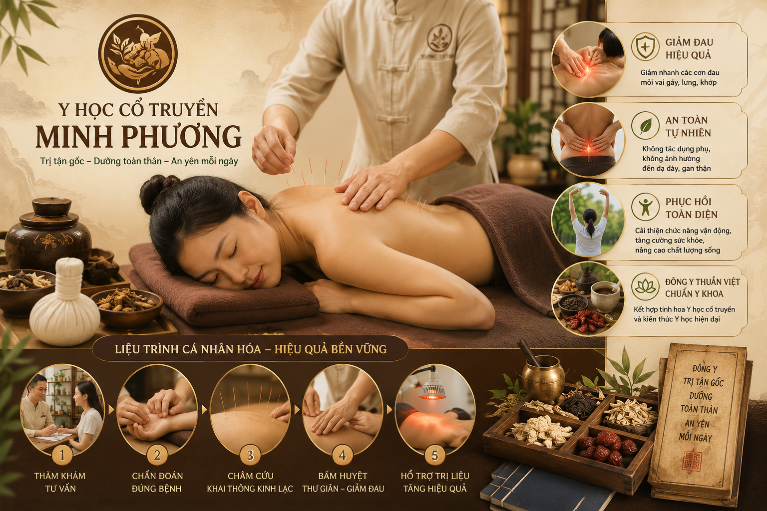 Châm Cứu Bấm Huyệt Khâm Thiên - Liệu trình rõ ràng minh bạch