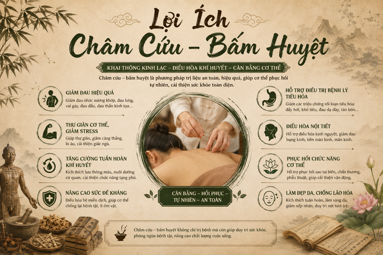 Châm Cứu Bấm Huyệt Xã Đàn - Lợi ích không tưởng