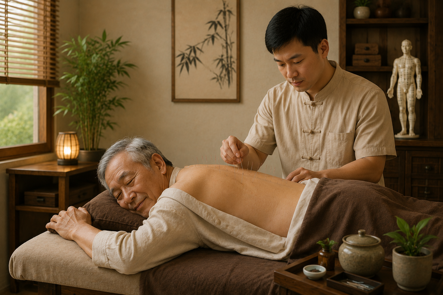 Châm Cứu Bấm Huyệt Xã Đàn - ảnh Người lớn tuổi sử dụng dịch vụ
