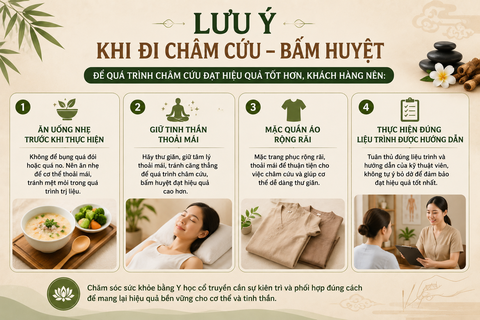 Châm cứu bấm huyệt Cát Linh - Lưu ý khi sử dụng dịch vụ