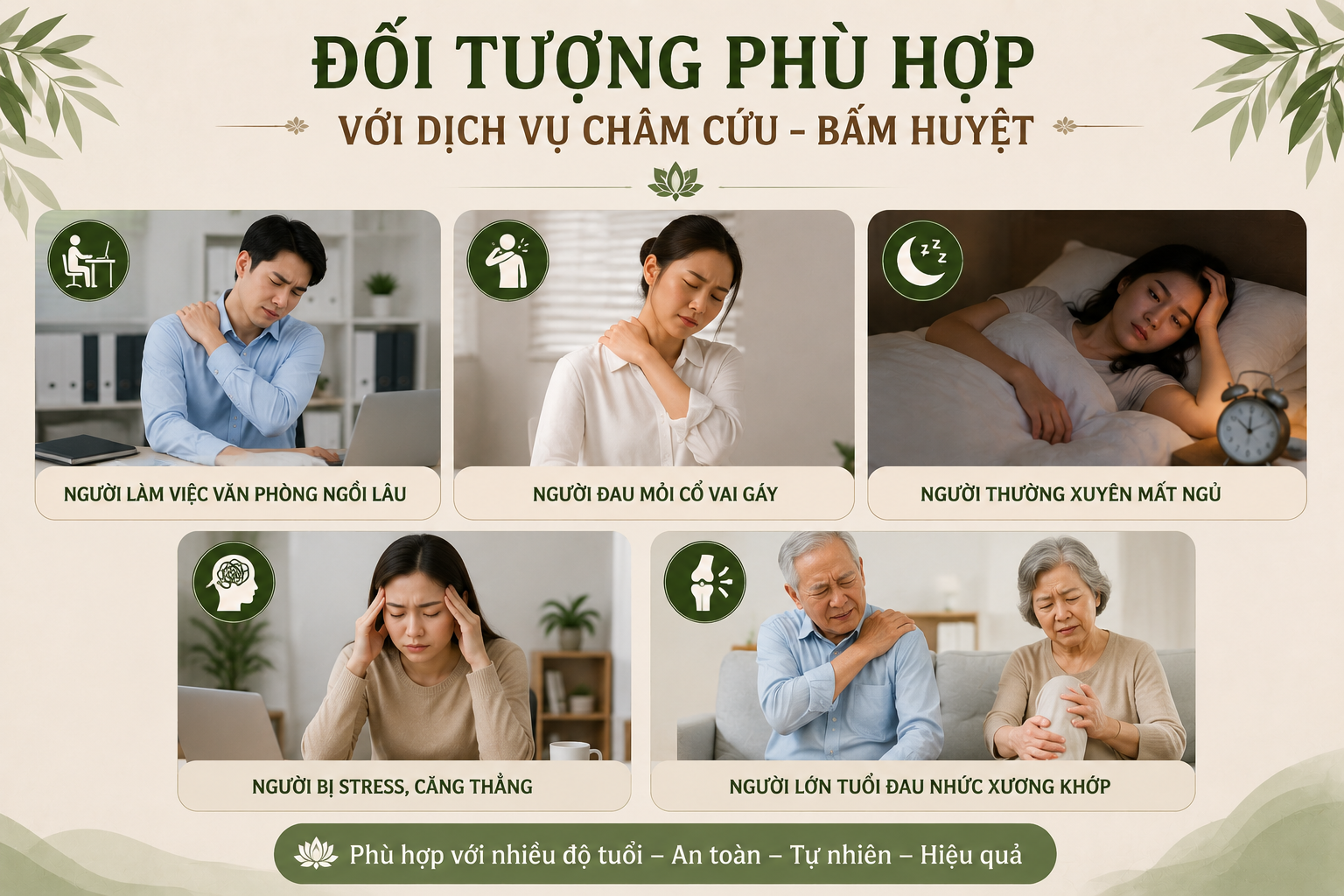 Châm Cứu Bấm Huyệt Hào Nam - những người nên sử dụng dịch vụ