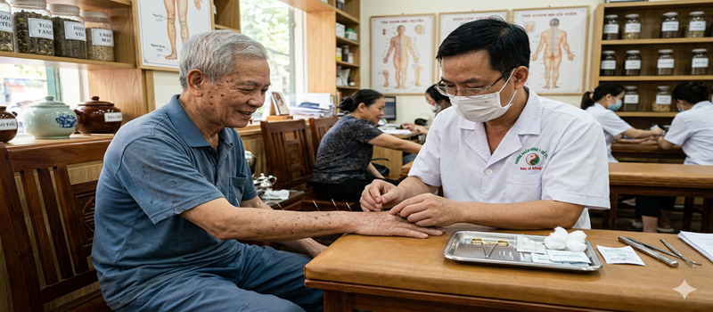 Người cao tuổi tại Tô Ngọc Vân cần châm cứu bấm huyệt trị đau nhức xương khớp