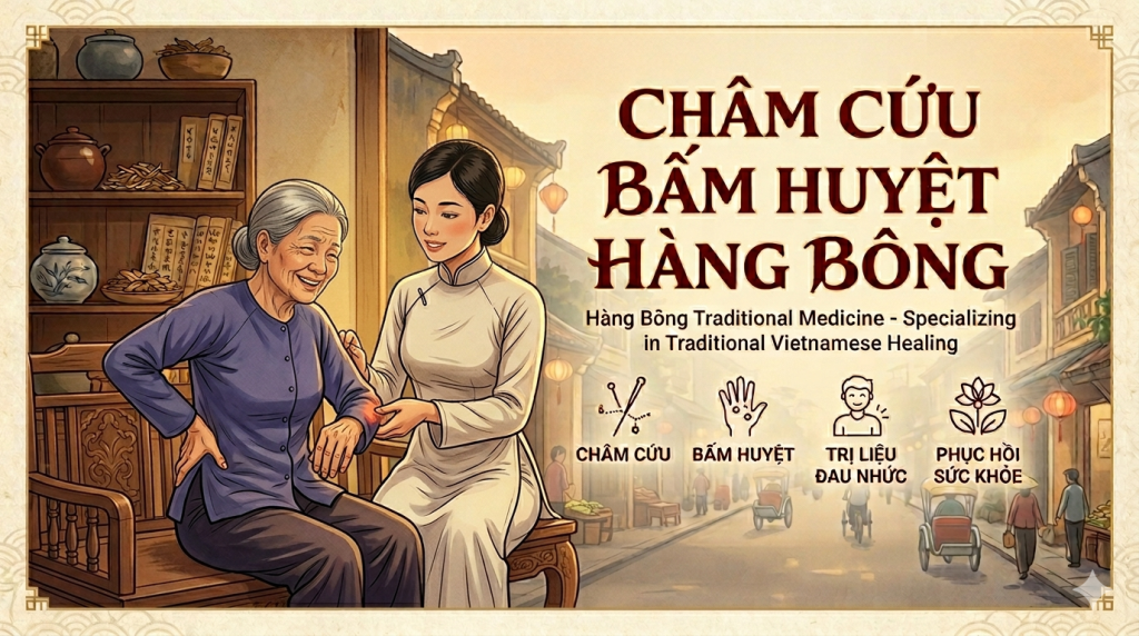 Châm Cứu Bấm Huyệt Hàng Bông