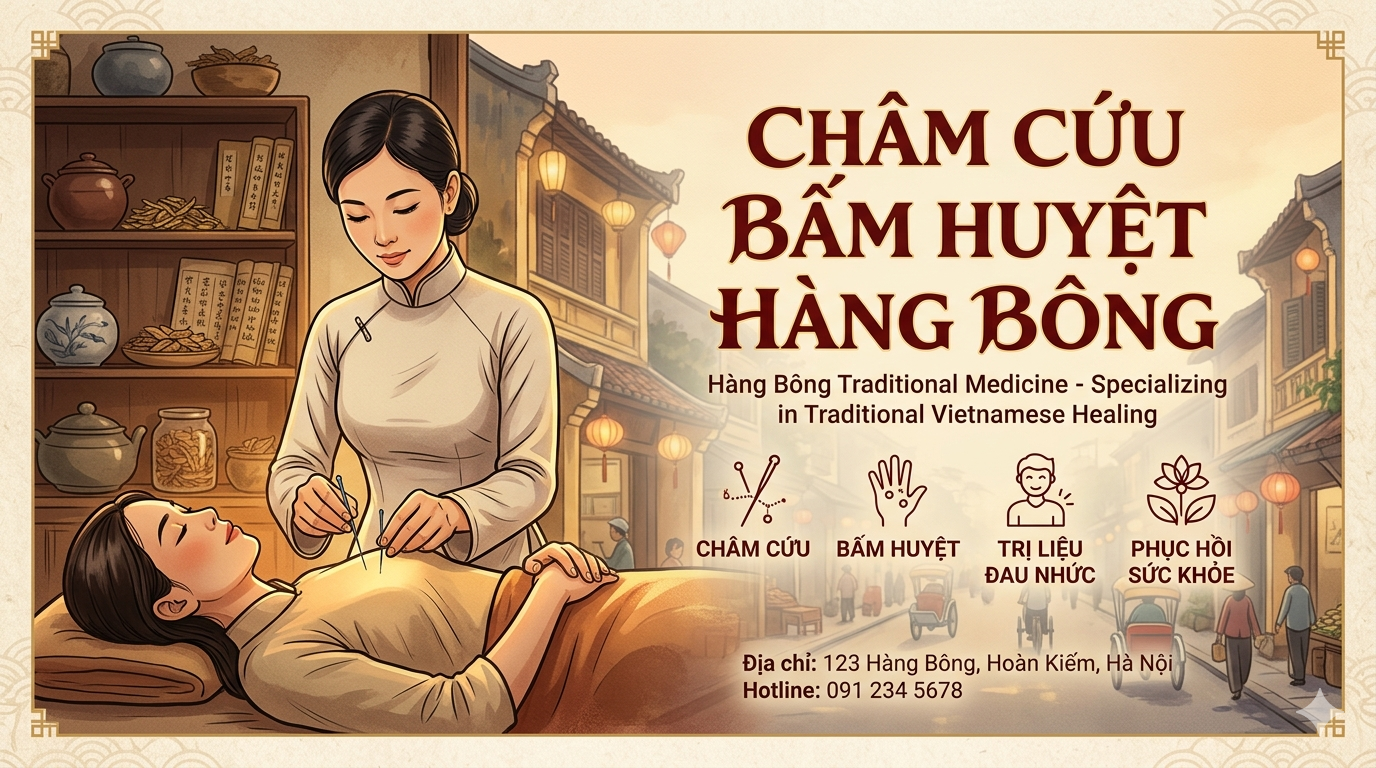 Châm Cứu Bấm Huyệt Hàng Bông