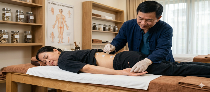 Bác sĩ châm cứu bấm huyệt Tô Ngọc Vân đả thông kinh lạc giảm đau nhức