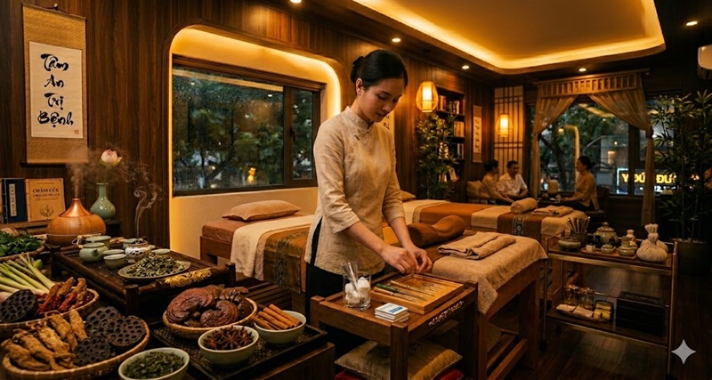 Không gian châm cứu phong cách sang trọng tại Giảng Võ Hà Nội