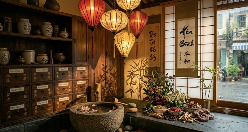 Không gian decor Đông y nghệ thuật tại Kim Mã Ba Đình