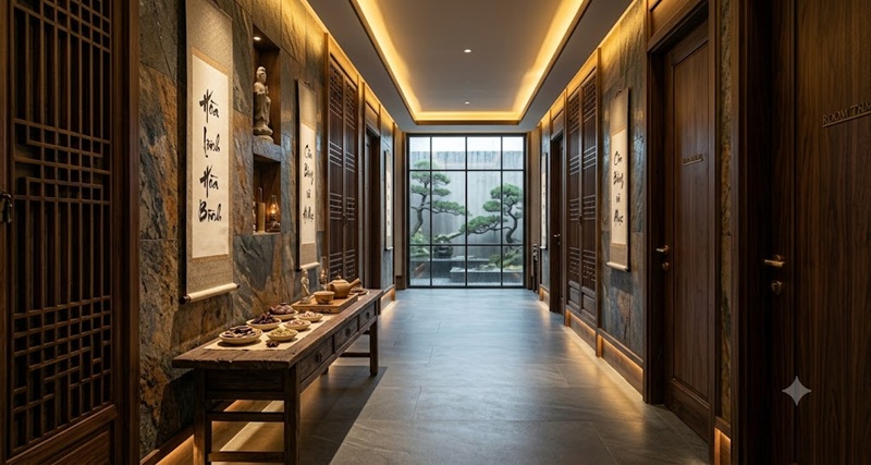 Hành lang spa phong cách Hàn Quốc tại Kim Mã Hà Nội