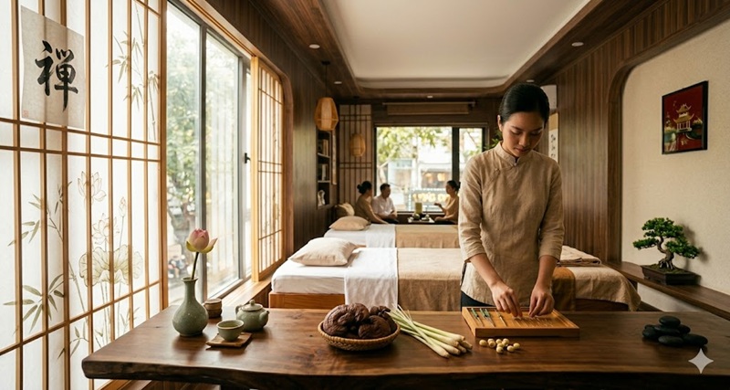 Không gian Đông y phong cách Nhật Bản tại Giảng Võ Hà Nội