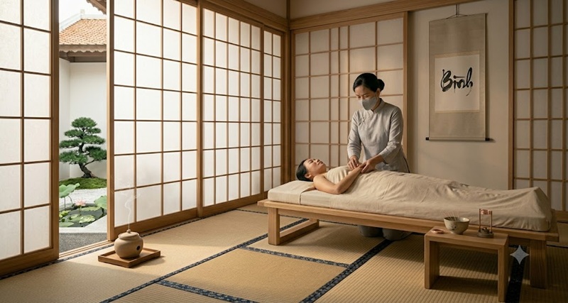 Không gian trị liệu phong cách Nhật Bản tại Kim Mã Hà Nội