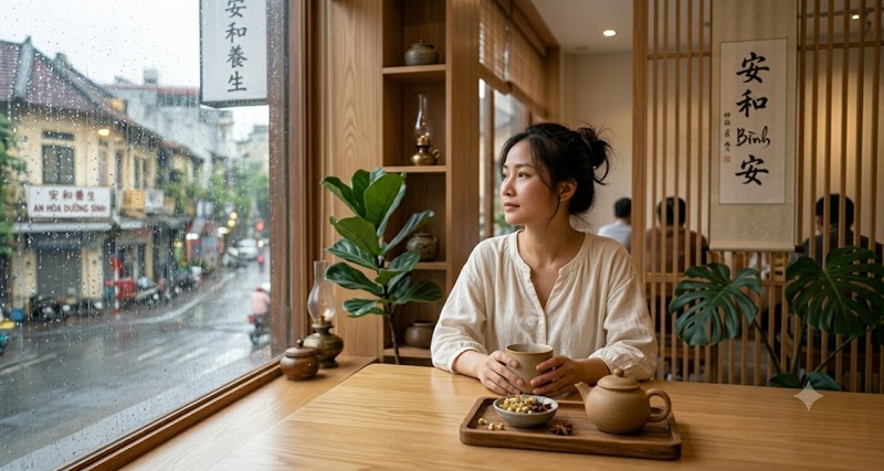 Khoảnh khắc thư giãn sau trị liệu tại Kim Mã Hà Nội